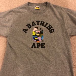 grey bape shirt